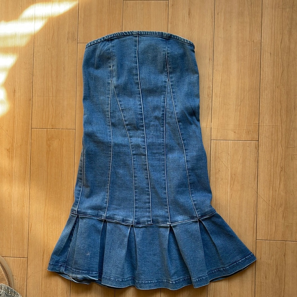 Urban Outfitters Strapless Jean dress